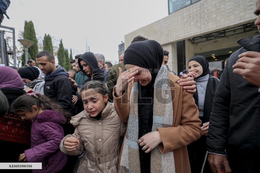 Released Palestinian Prisoners Arrive In Ramallah