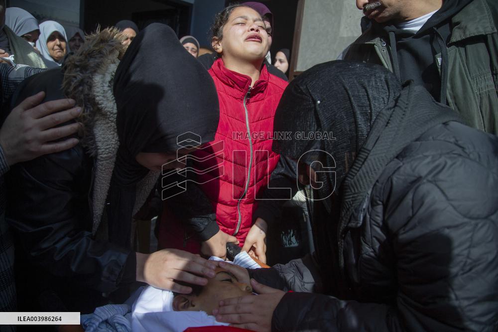 Funeral Ceremony Of Palestinian Child Killed By Israeli Soldiers - West Bank