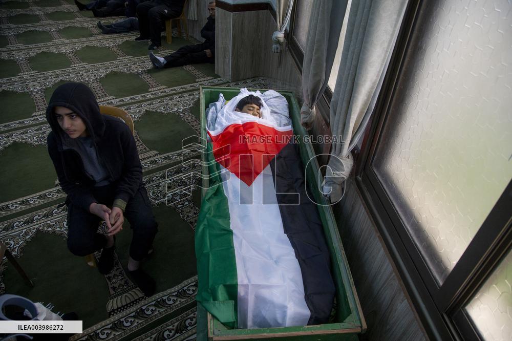 Funeral Ceremony Of Palestinian Child Killed By Israeli Soldiers - West Bank