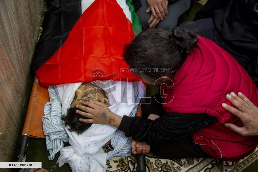 Funeral Ceremony Of Palestinian Child Killed By Israeli Soldiers - West Bank