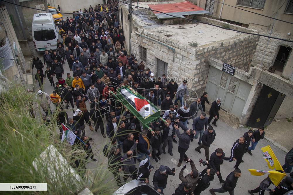 Funeral Ceremony Of Palestinian Child Killed By Israeli Soldiers - West Bank