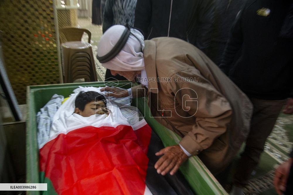 Funeral Ceremony Of Palestinian Child Killed By Israeli Soldiers - West Bank