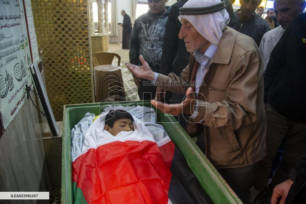Funeral Ceremony Of Palestinian Child Killed By Israeli Soldiers - West Bank