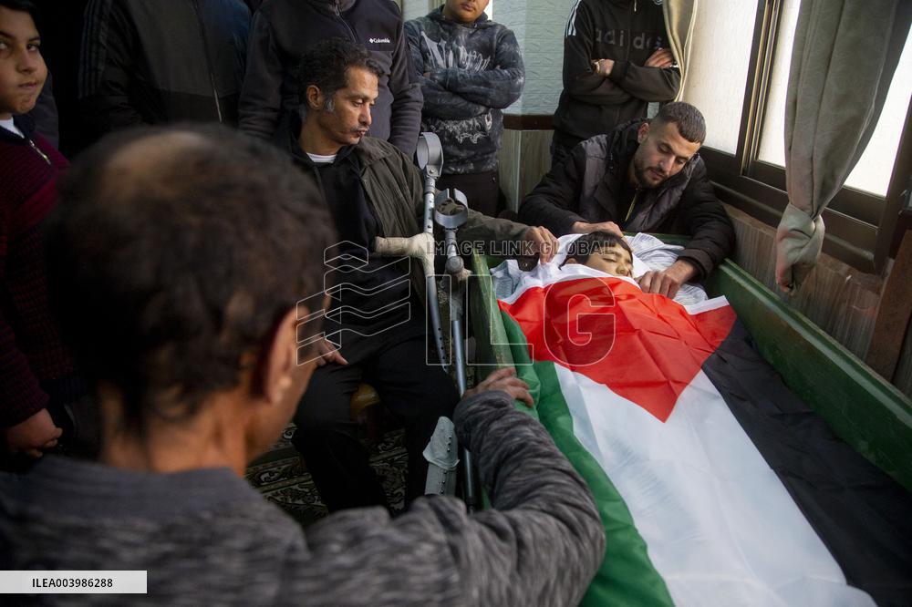 Funeral Ceremony Of Palestinian Child Killed By Israeli Soldiers - West Bank