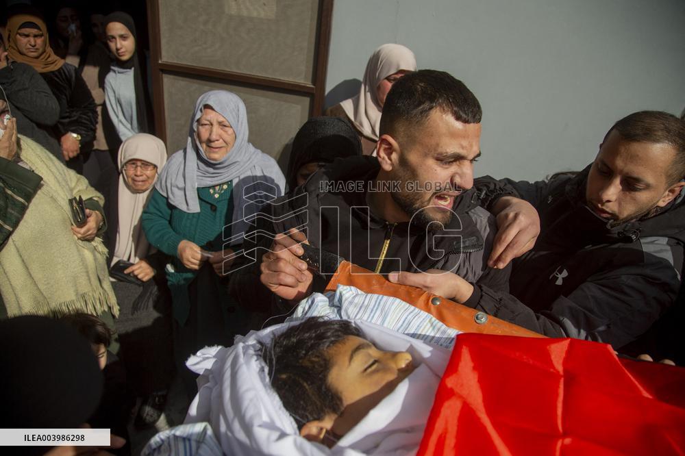 Funeral Ceremony Of Palestinian Child Killed By Israeli Soldiers - West Bank