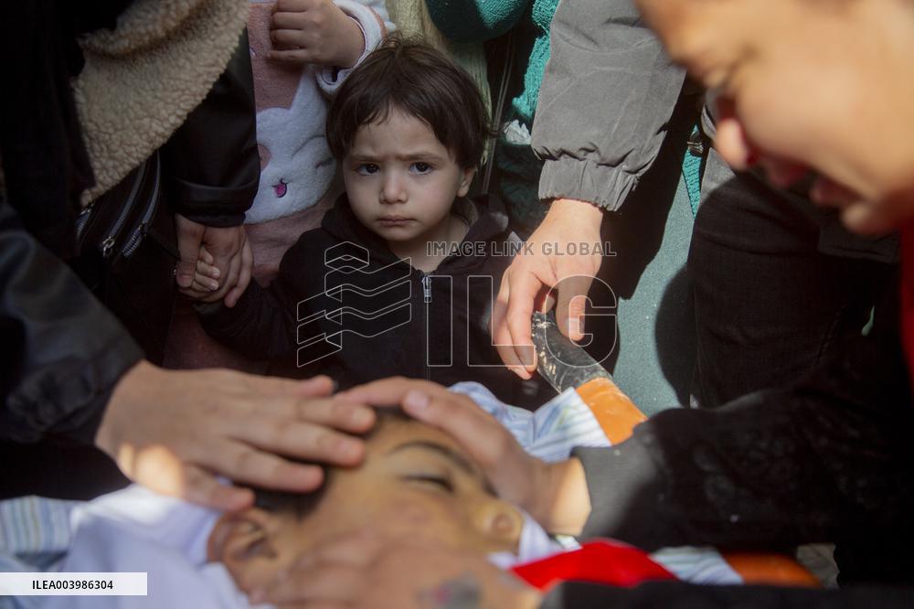 Funeral Ceremony Of Palestinian Child Killed By Israeli Soldiers - West Bank