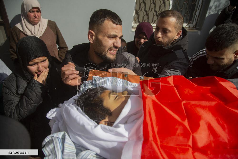 Funeral Ceremony Of Palestinian Child Killed By Israeli Soldiers - West Bank