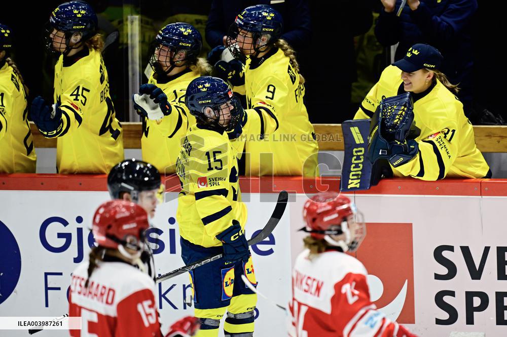 OLYMPIC QUALIFICATIONS ICE HOCKEY SWEDEN-DENMARK