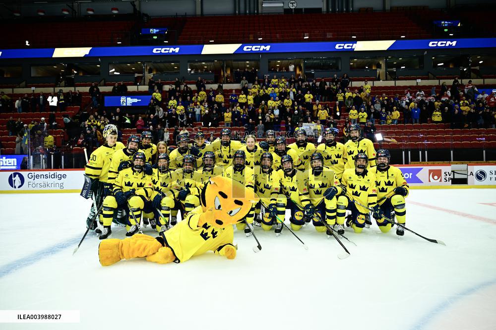 OLYMPIC QUALIFICATIONS ICE HOCKEY SWEDEN-DENMARK