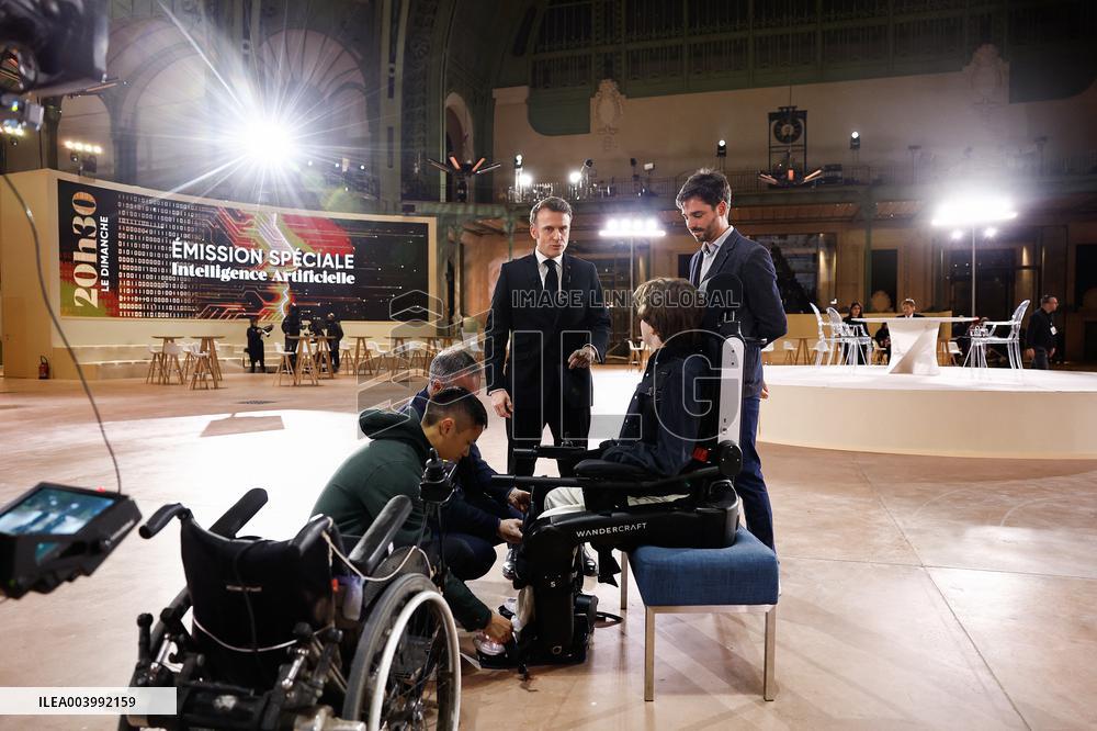 President Macron Speaks About AI on National Television - Paris