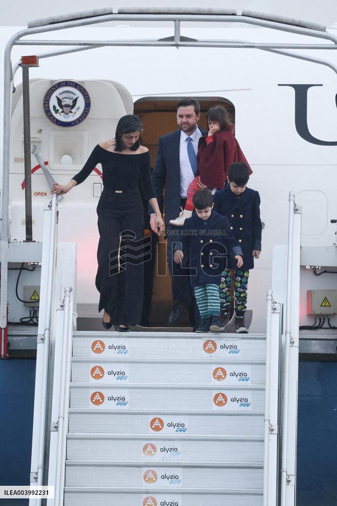 US Vice President Vance At Orly Airport Outside Paris