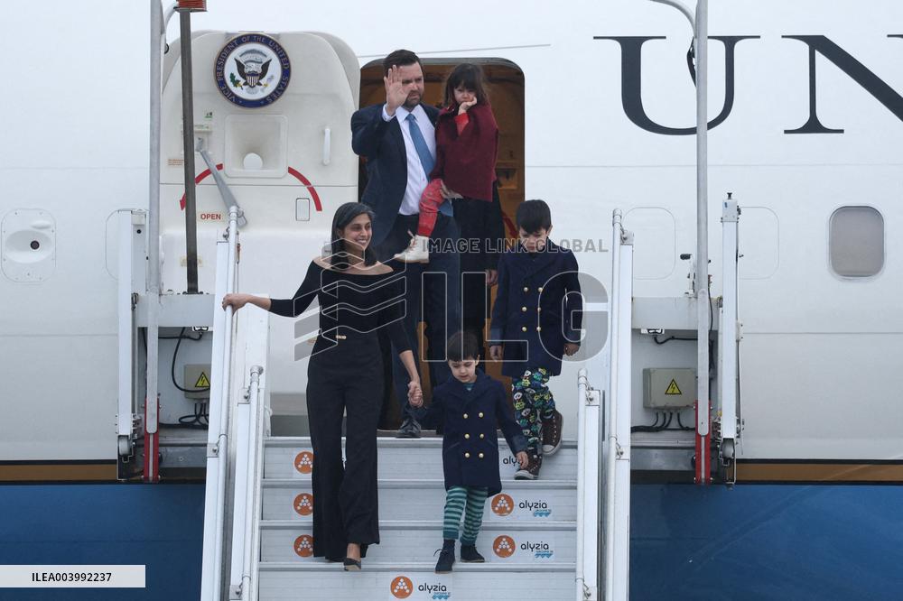 US Vice President Vance At Orly Airport Outside Paris