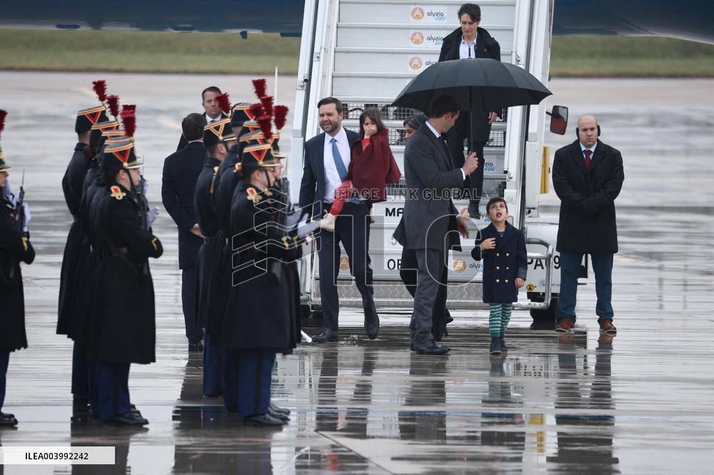 US Vice President Vance At Orly Airport Outside Paris