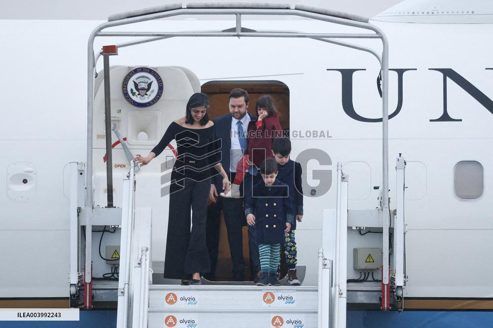 US Vice President Vance At Orly Airport Outside Paris