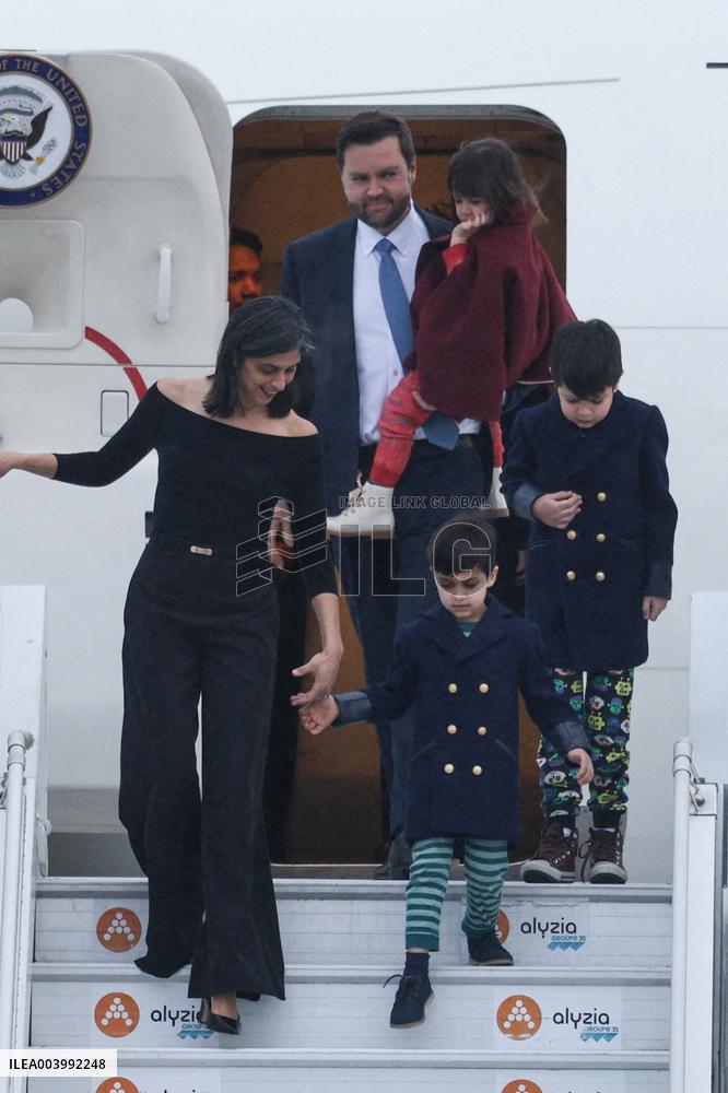US Vice President Vance At Orly Airport Outside Paris