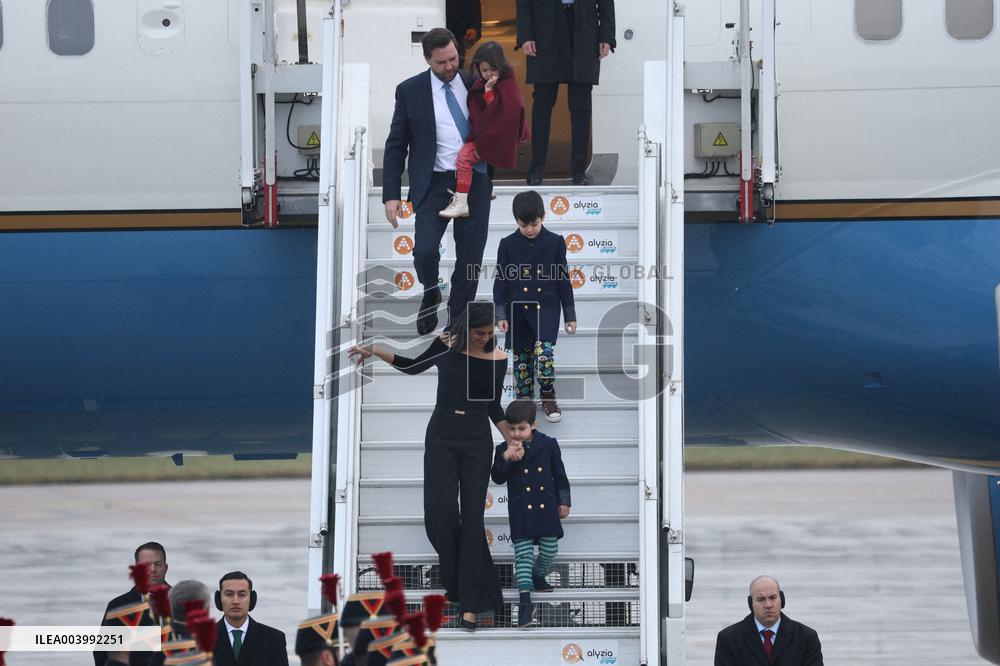 US Vice President Vance At Orly Airport Outside Paris
