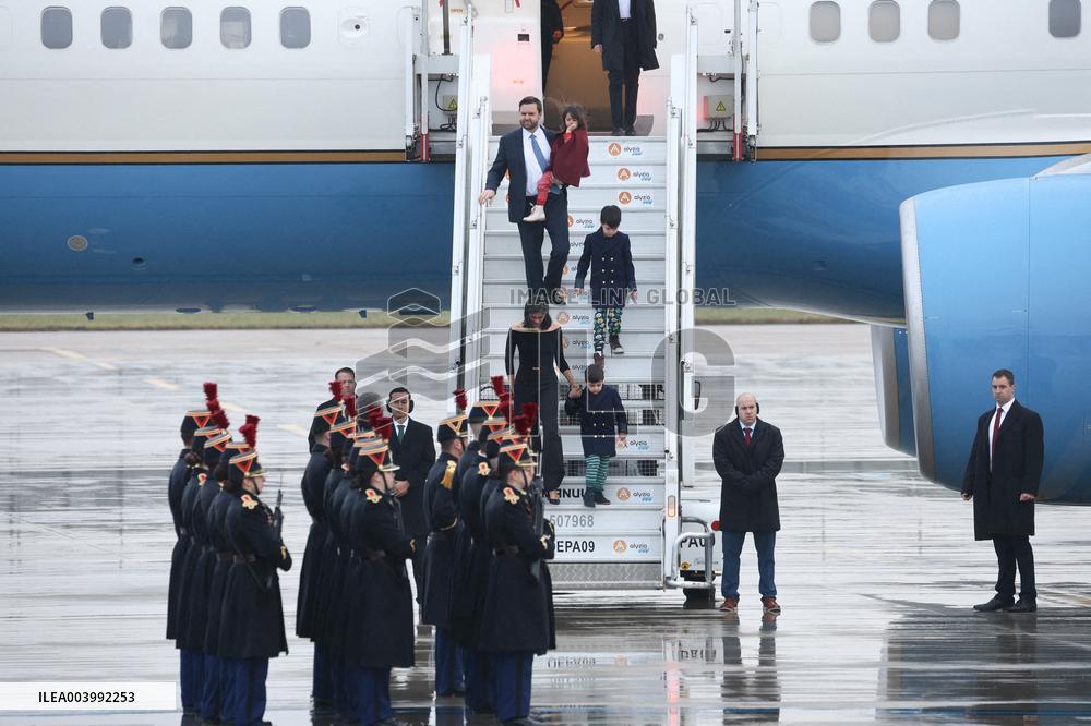 US Vice President Vance At Orly Airport Outside Paris