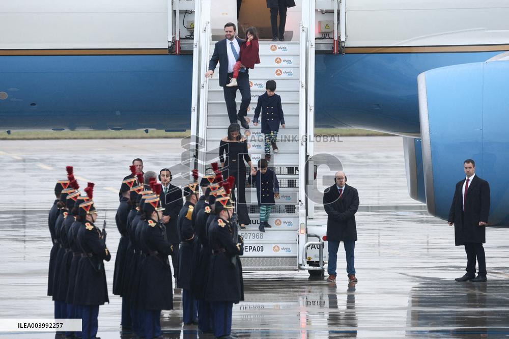 US Vice President Vance At Orly Airport Outside Paris