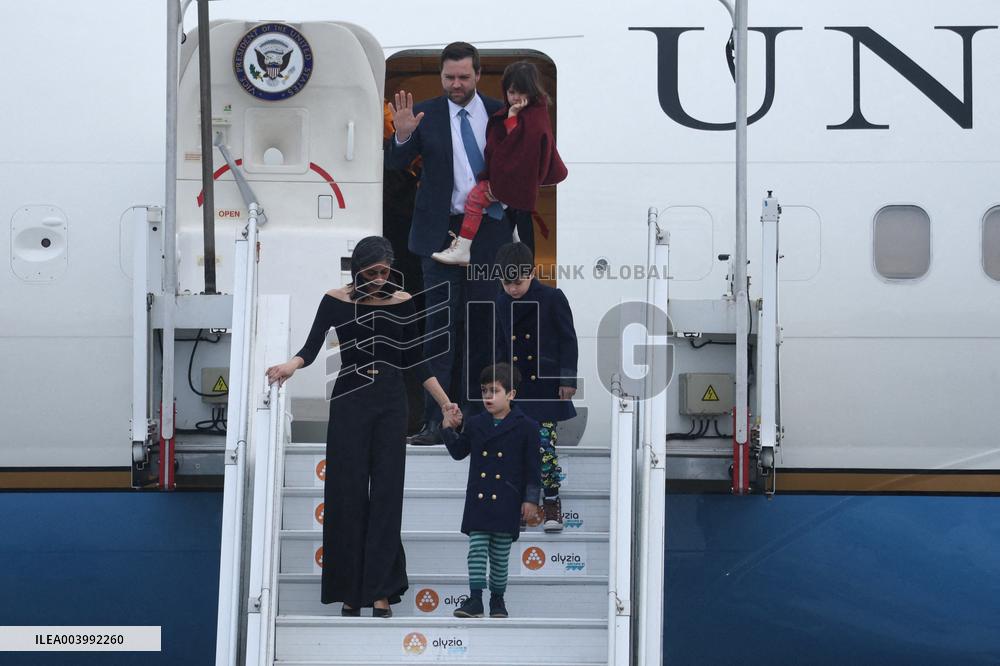 US Vice President Vance At Orly Airport Outside Paris