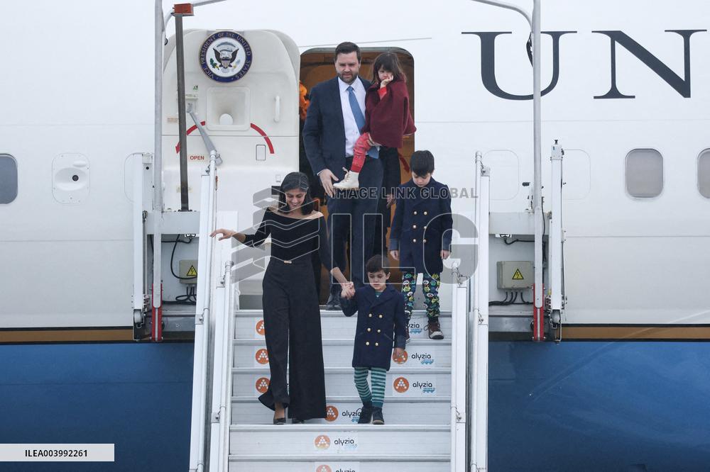 US Vice President Vance At Orly Airport Outside Paris