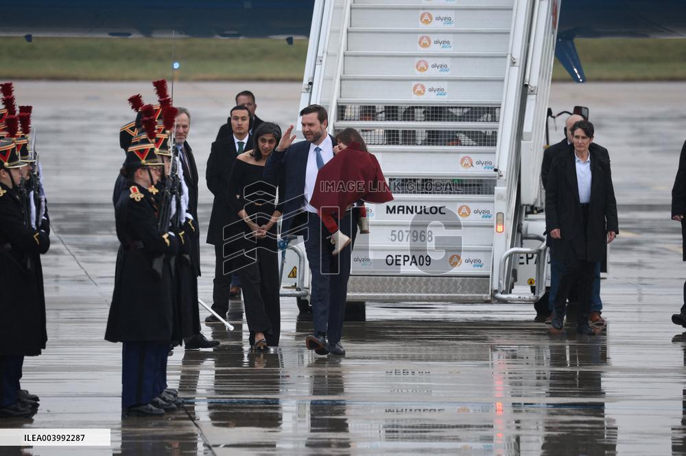 US Vice President Vance At Orly Airport Outside Paris