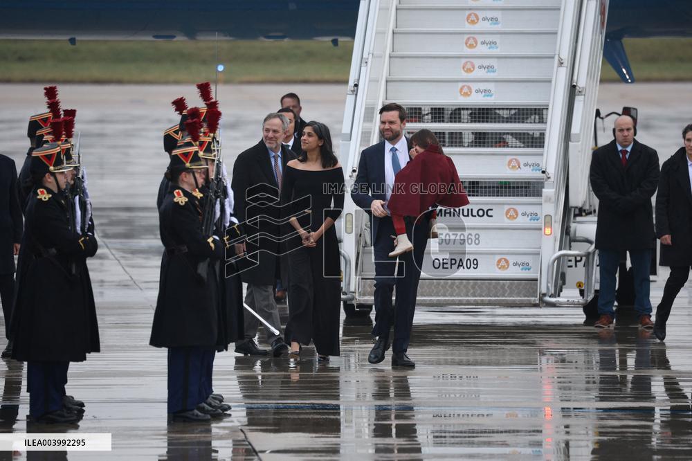 US Vice President Vance At Orly Airport Outside Paris