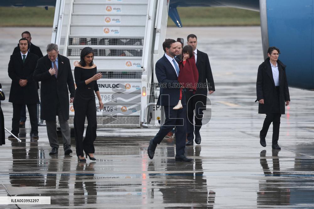 US Vice President Vance At Orly Airport Outside Paris