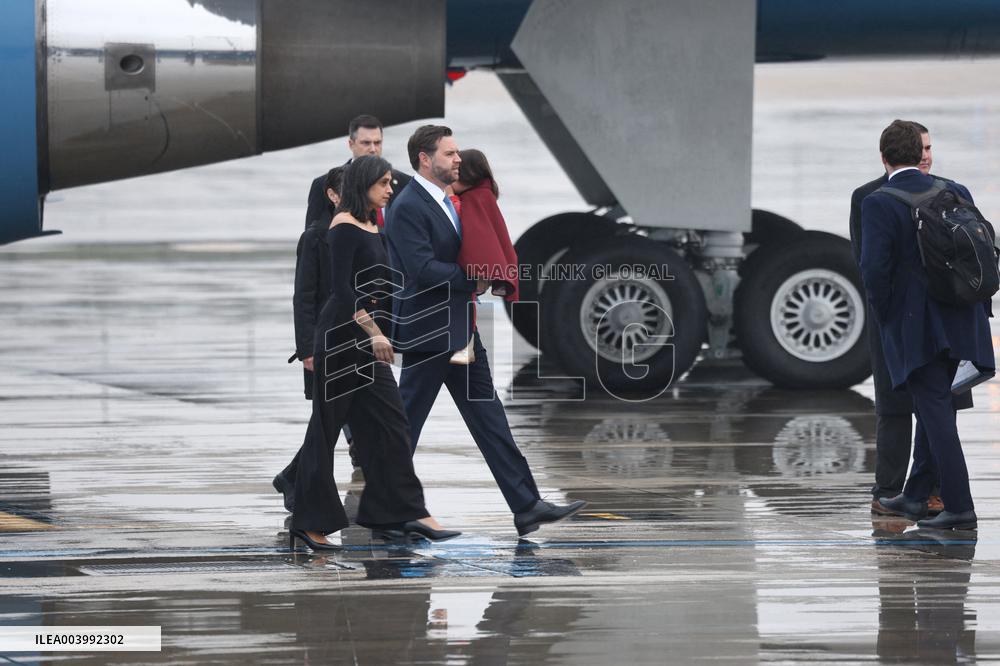 US Vice President Vance At Orly Airport Outside Paris