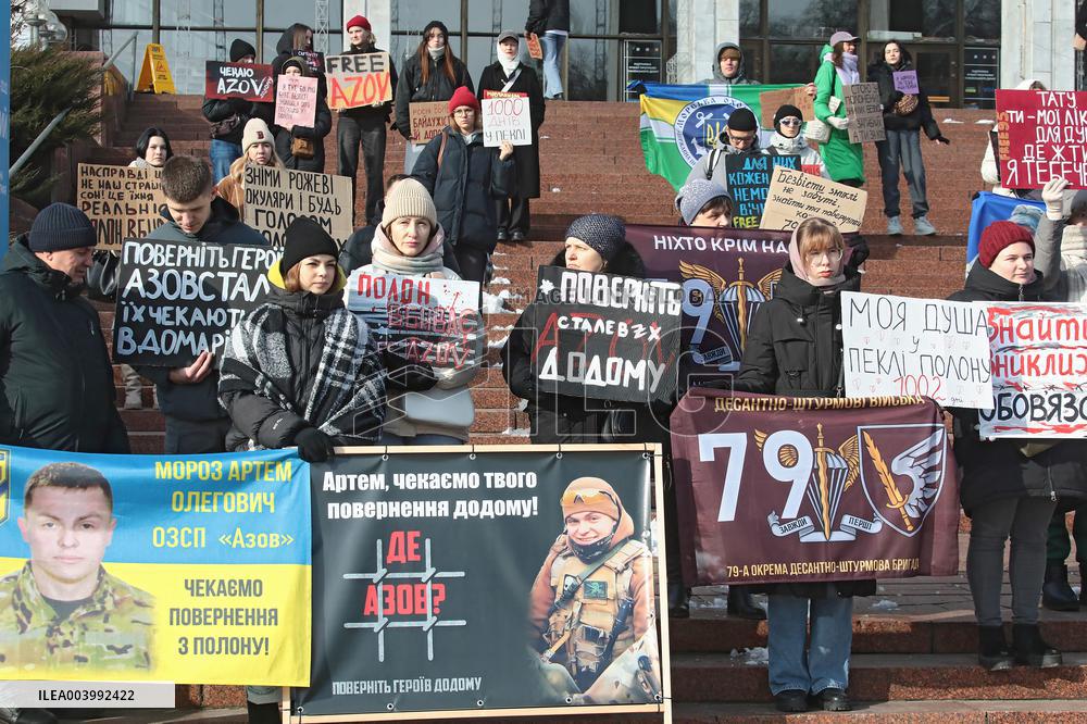 Rally in support of Ukrainian POWs in Kyiv