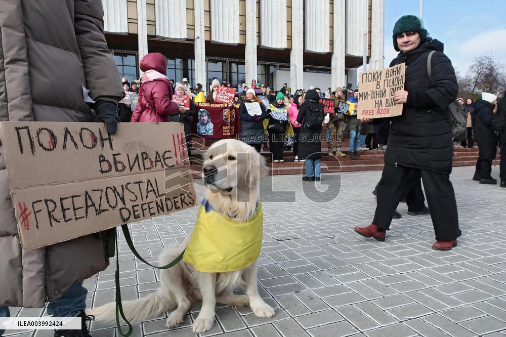 Rally in support of Ukrainian POWs in Kyiv