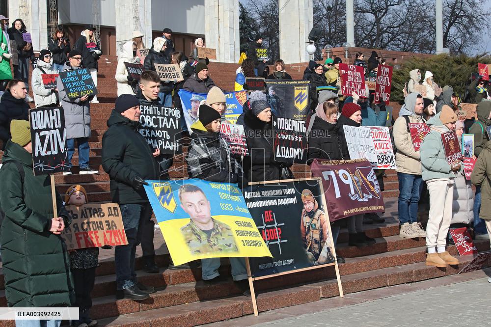 Rally in support of Ukrainian POWs in Kyiv