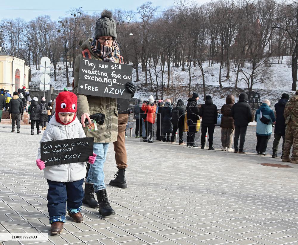 Rally in support of Ukrainian POWs in Kyiv