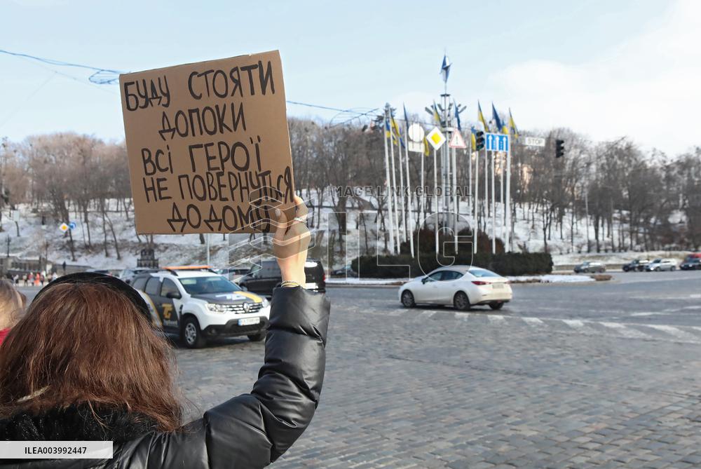 Rally in support of Ukrainian POWs in Kyiv