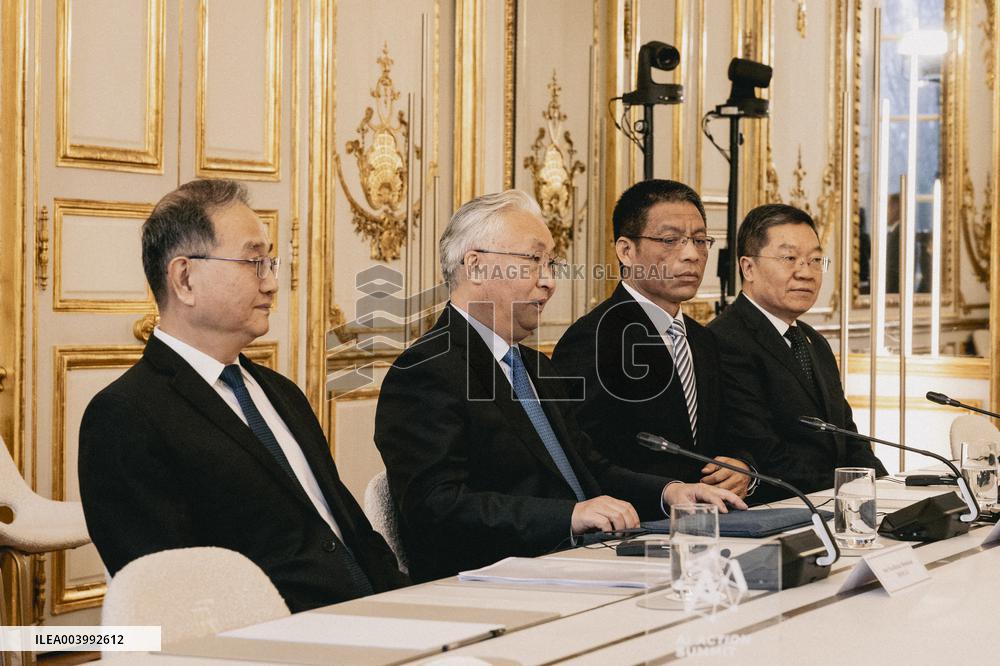 French President Meets Chinese Vice-Premier - Paris