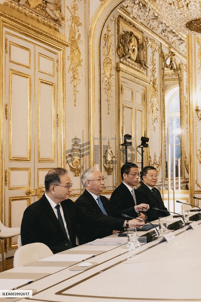 French President Meets Chinese Vice-Premier - Paris