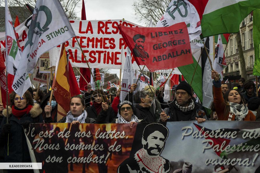 Demonstration For The Liberation Of Georges Abdallah - Paris