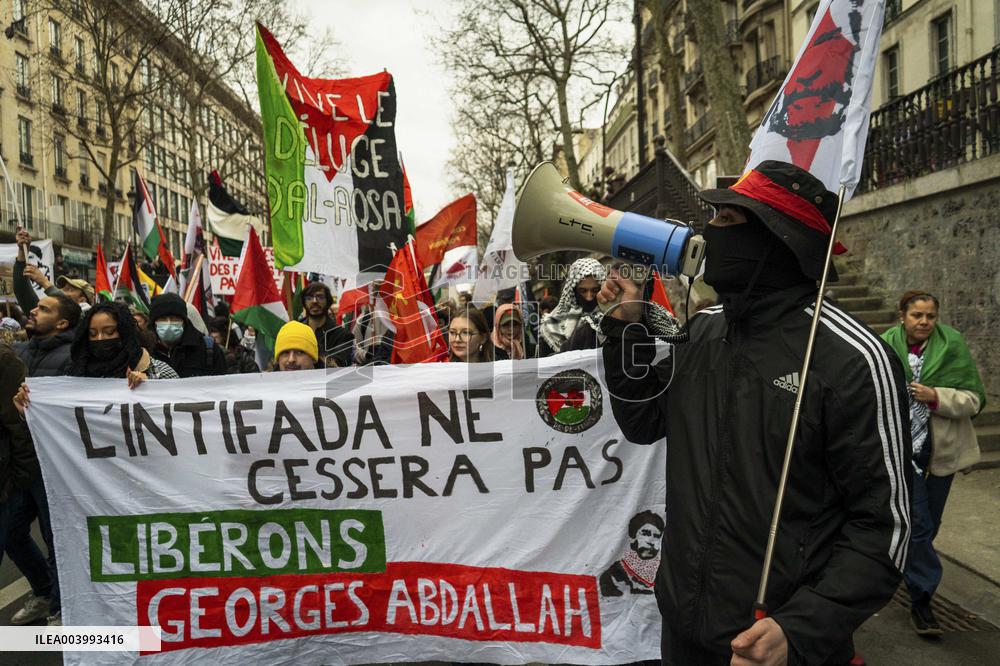 Demonstration For The Liberation Of Georges Abdallah - Paris