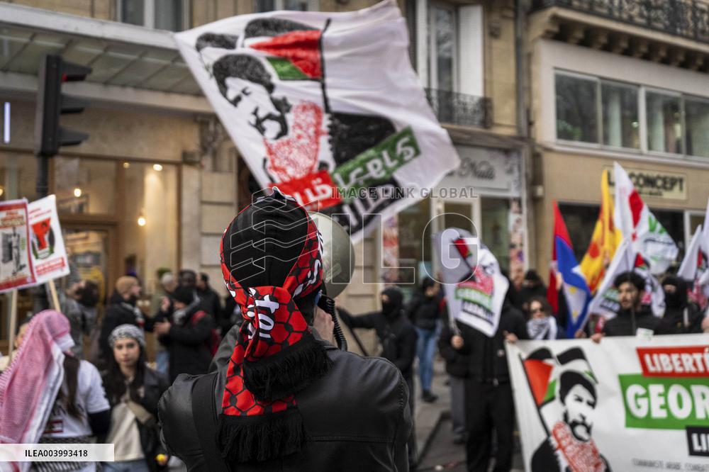Demonstration For The Liberation Of Georges Abdallah - Paris