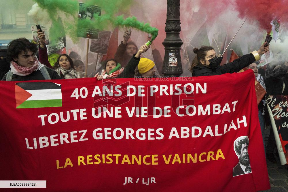 Demonstration For The Liberation Of Georges Abdallah - Paris