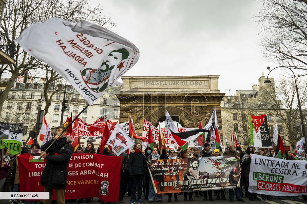 Demonstration For The Liberation Of Georges Abdallah - Paris