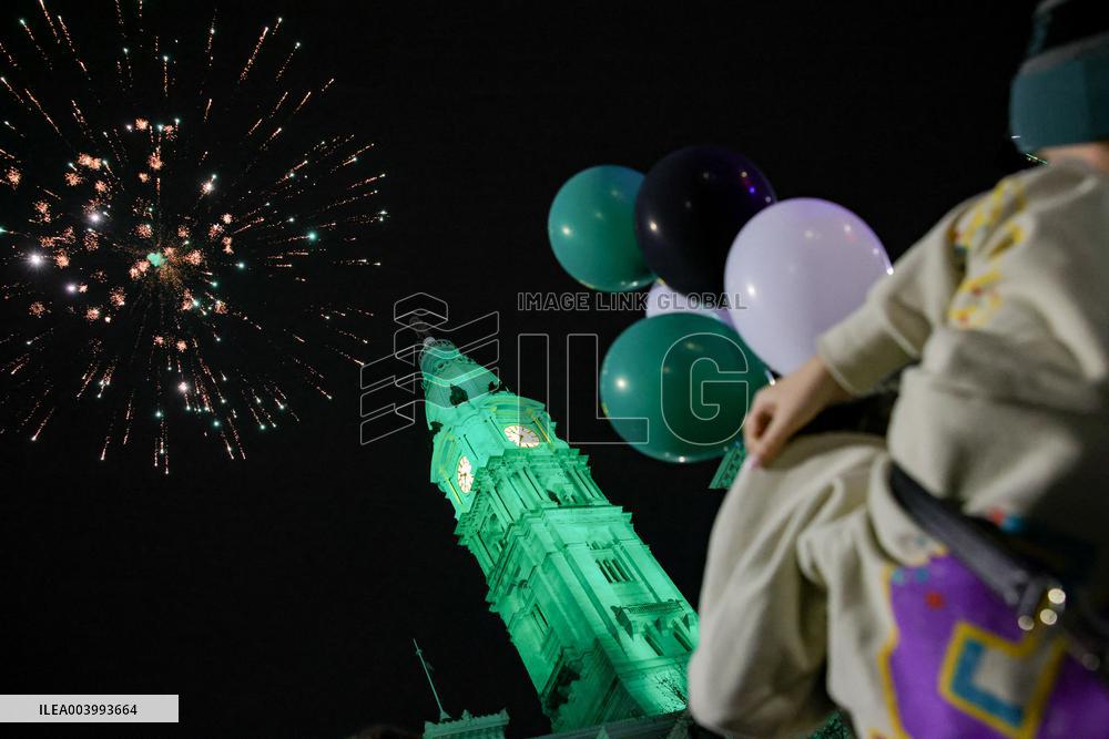 Philadelphia Eagles Fans Celebrate Super Bowl Win