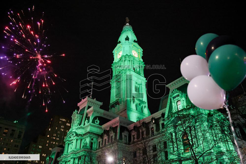 Philadelphia Eagles Fans Celebrate Super Bowl Win