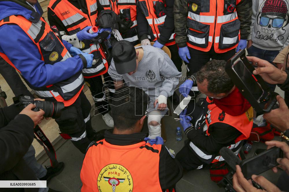 Released Palestinian Prisoners Arrive In Ramallah