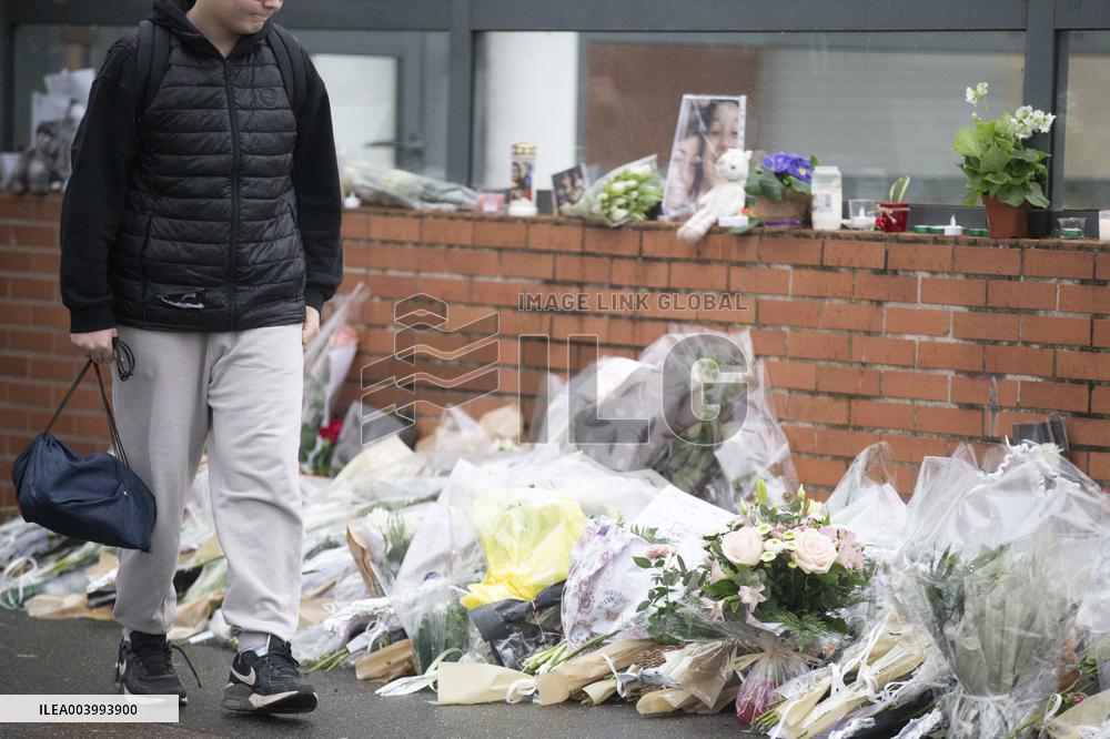 Tribute to Louise in Front of Her School - Epinay-Sur-Orge