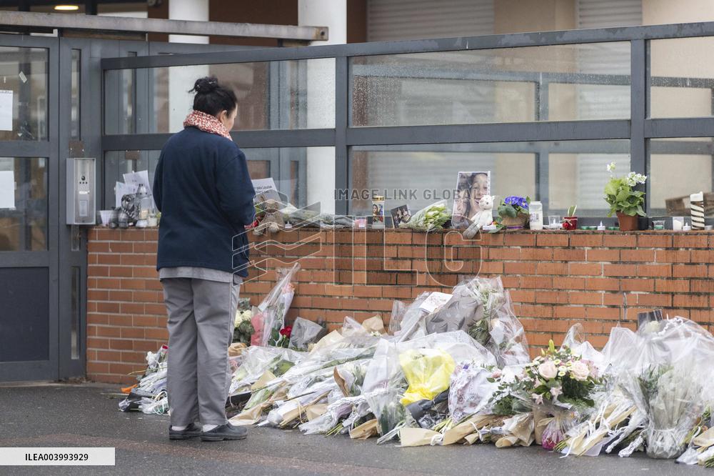 Tribute to Louise in Front of Her School - Epinay-Sur-Orge