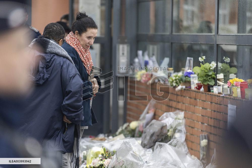 Tribute to Louise in Front of Her School - Epinay-Sur-Orge