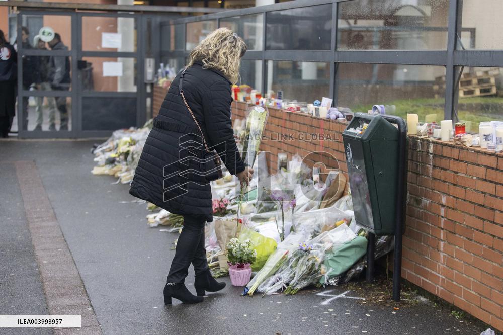 Tribute to Louise in Front of Her School - Epinay-Sur-Orge