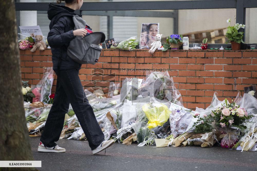 Tribute to Louise in Front of Her School - Epinay-Sur-Orge