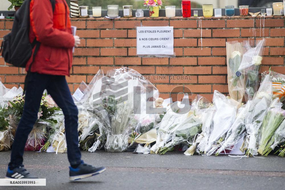 Tribute to Louise in Front of Her School - Epinay-Sur-Orge