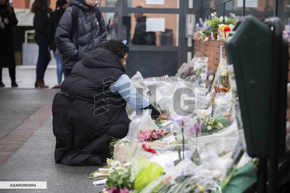 Tribute to Louise in Front of Her School - Epinay-Sur-Orge